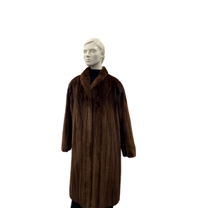 Manteau de vison rasé mahogany -8838
