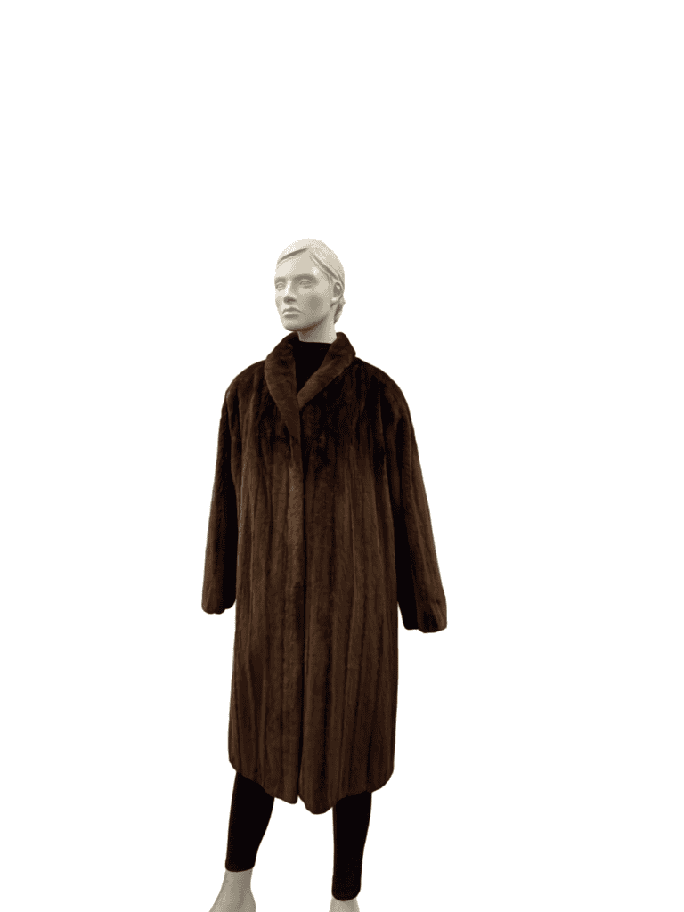 Manteau de vison rasé mahogany -8838