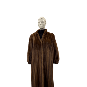 Manteau de vison demi-buff et capuchon - 8841