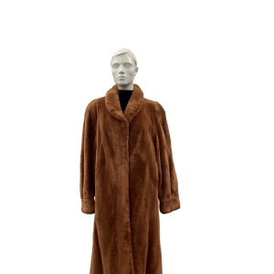 Manteau de castor rasé orange - 8844