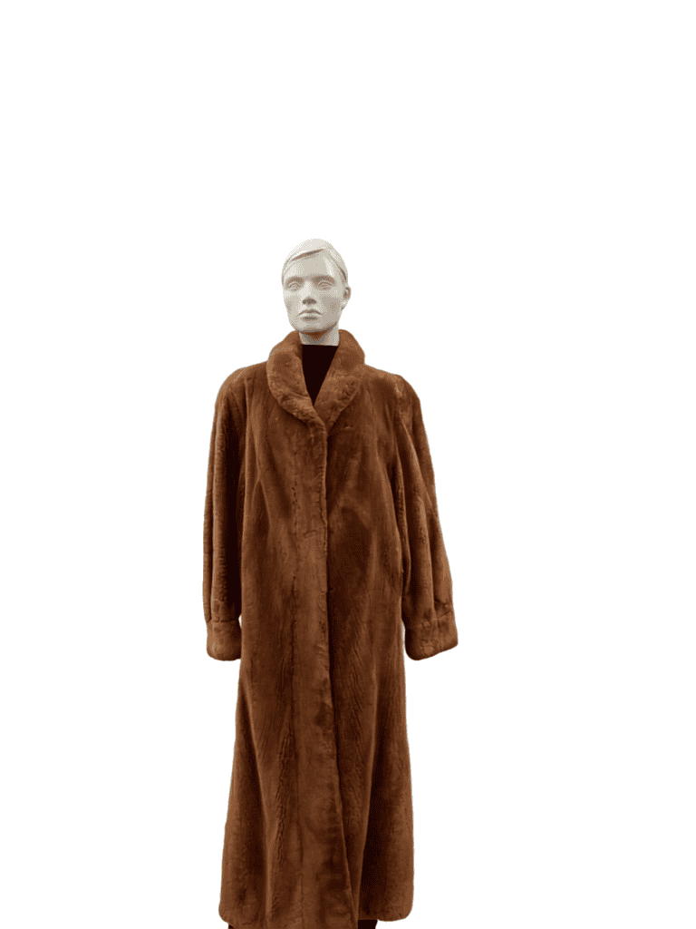 Manteau de castor rasé orange - 8844