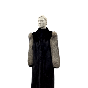 Manteau de vison et renard indigo - 8863